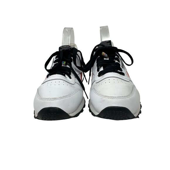 Reebok Classic Pride Edition Sneakers White W/ Rainbow Stripes Men's Size 8 - Picture 6 of 14